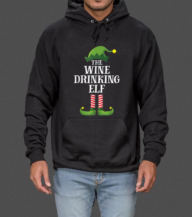 Pretty Wine Drinking Elf Matching Family Group Christmas Pajama sweater