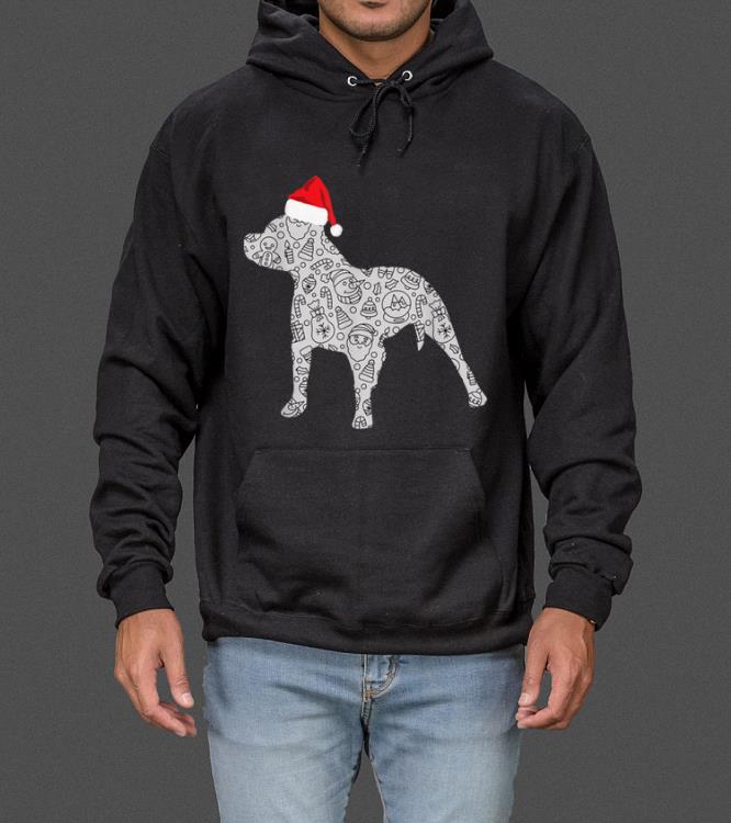 Santa Hat Pitbull Christmas Dog Lover Christmas Gift sweater