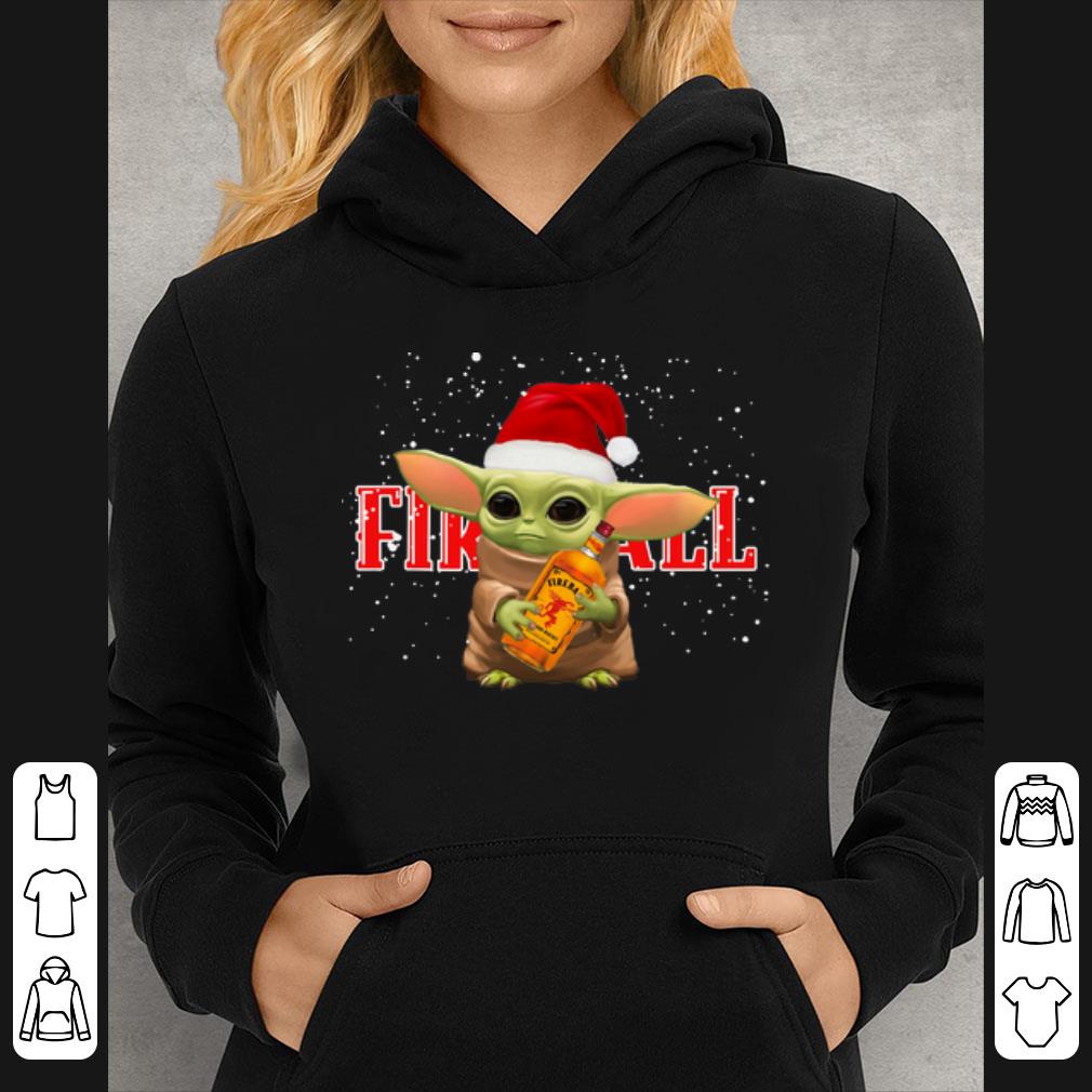 Top Fireball Santa Baby Yoda Merry Christmas shirt