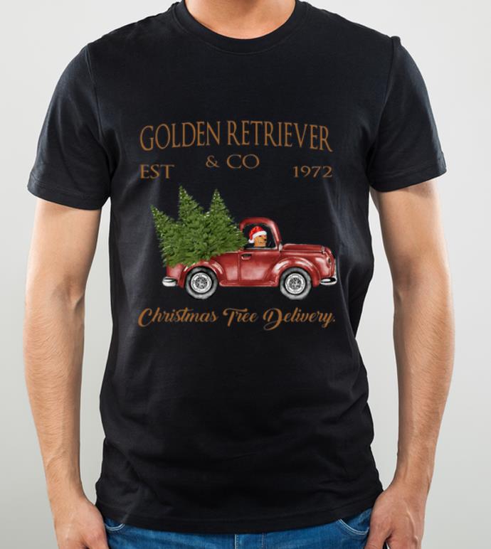 Top Golden Retriever eat and Co 1972 christmas tree delivery shirt