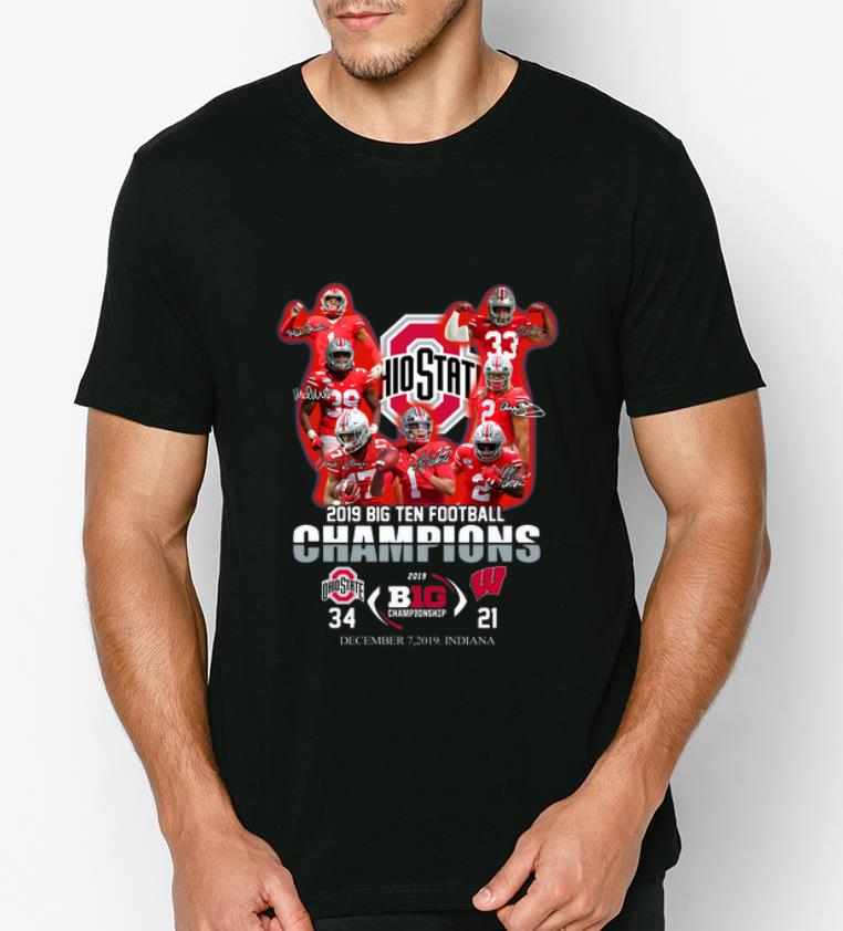 Top Ohio State Buckeyes 2019 Big Ten Football Champions Signatures shirt