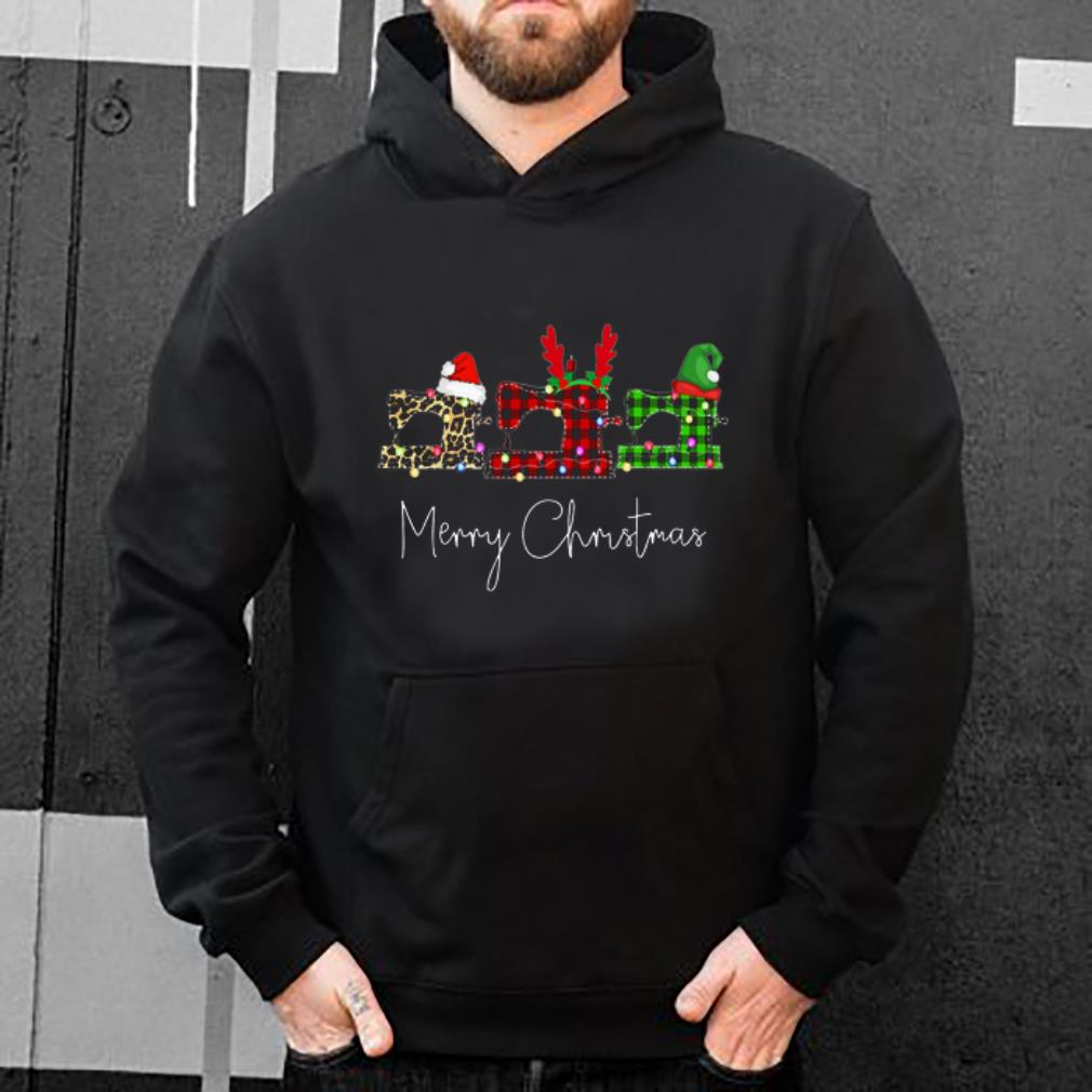 Top Stitcher Santa Claus Reindeer Elf Merry Christmas shirt