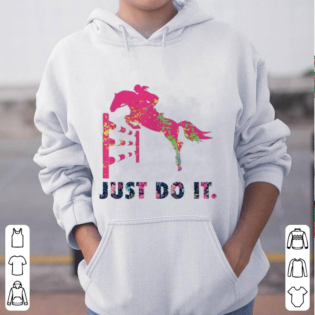 Top Womens Horse Race Nike Just Do It shirt