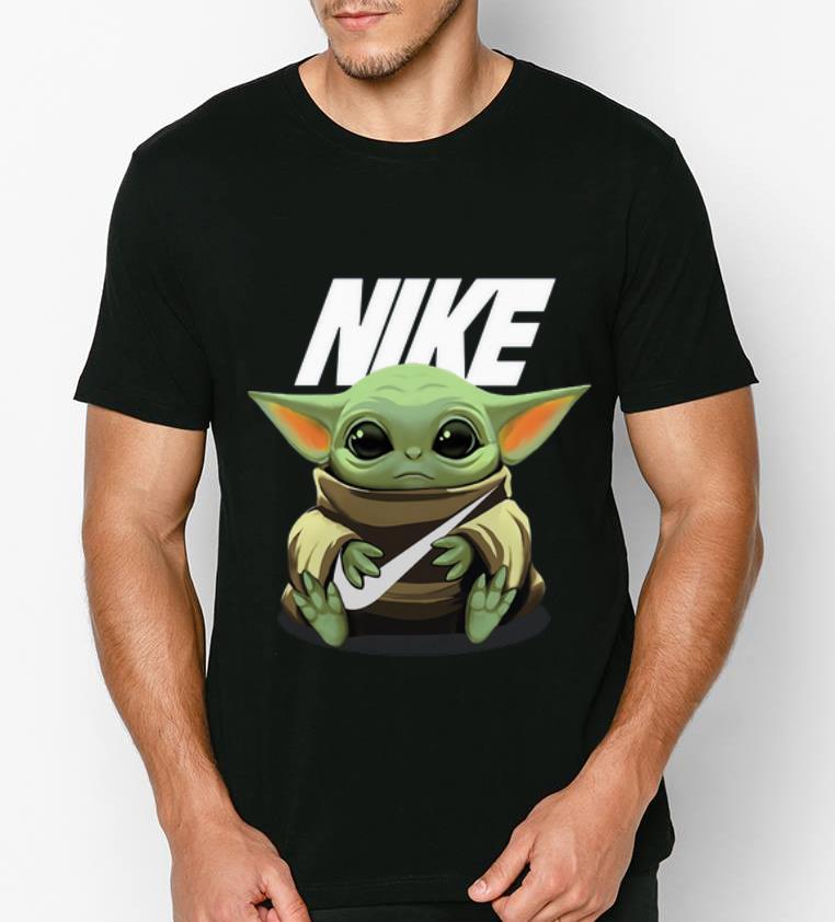 Awesome Baby Yoda hug Nike shirt