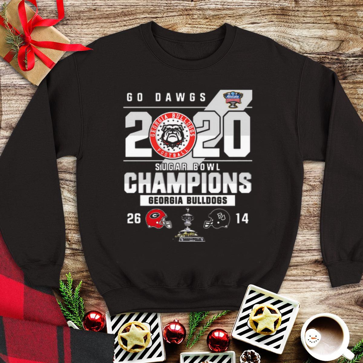 Awesome Georgia Bulldogs Go Dawgs 2020 Sugar Bowl Champions shirt