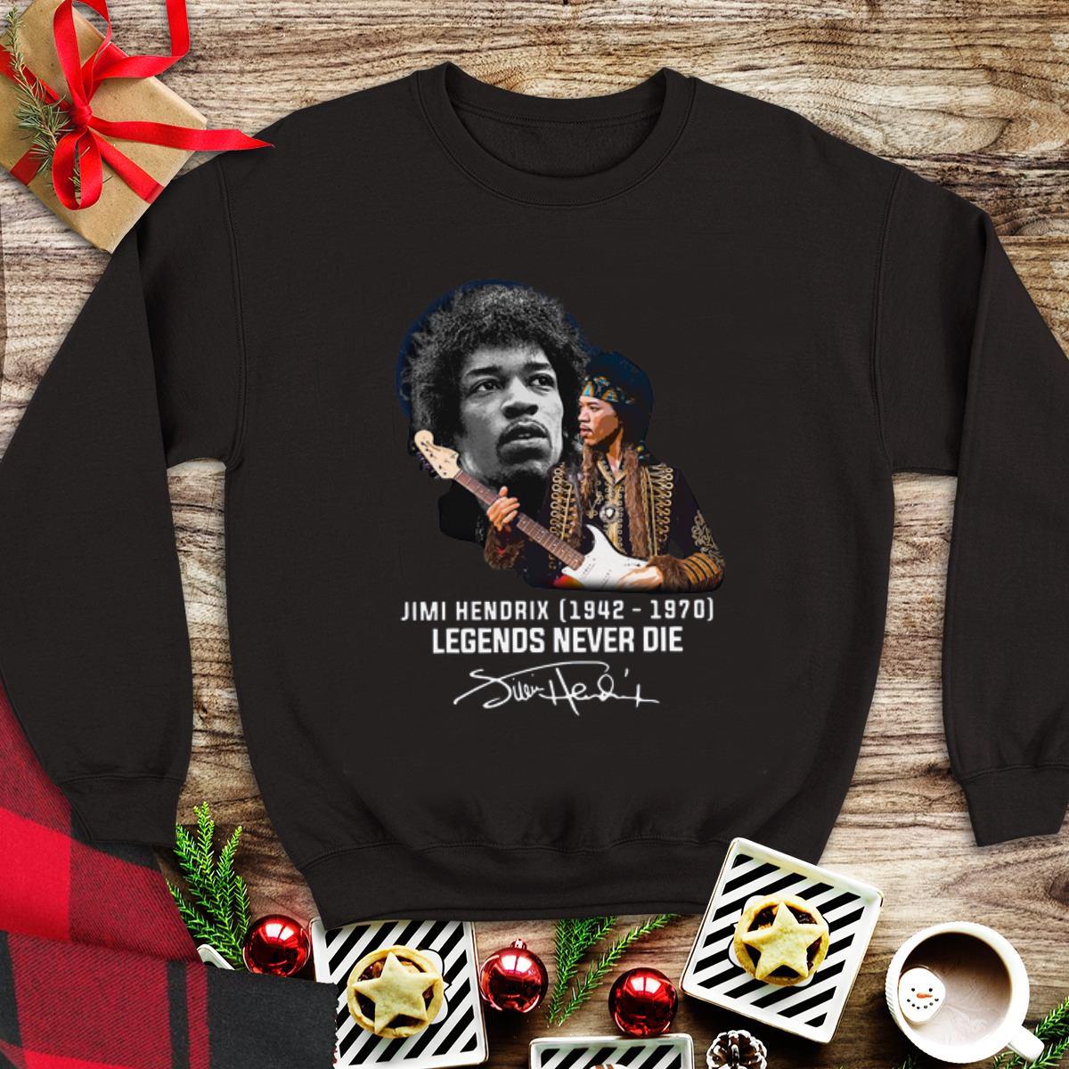 Awesome Jimi Hendrix 1942 1970 Legends Never Die Signature shirt
