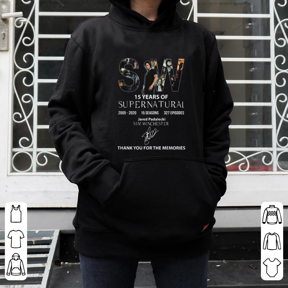 Awesome SW 15 Years Of Supernatural Thank You For The Memories shirt