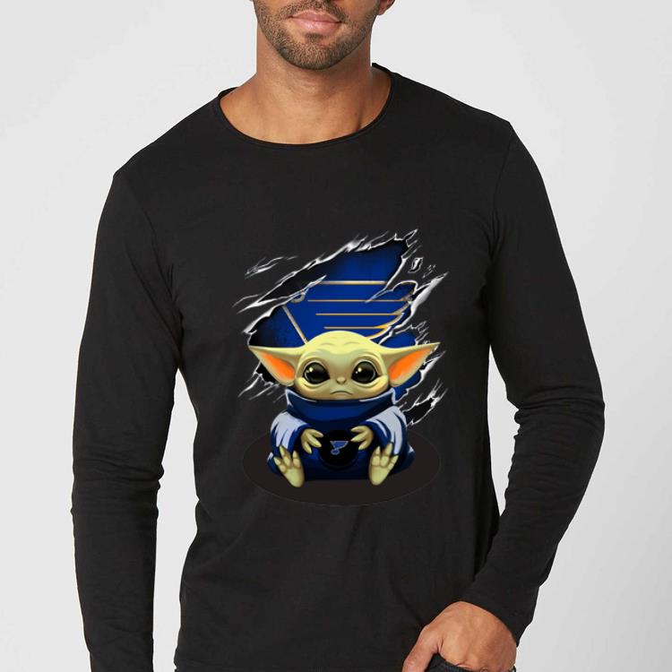 Awesome Star Wars Baby Yoda Blood Inside St. Louis Blues shirt
