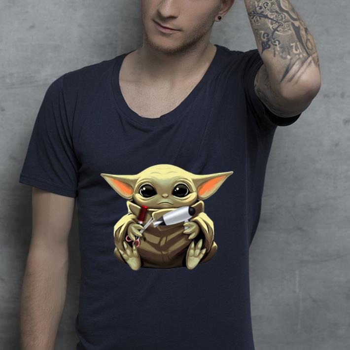 Awesome Star Wars Baby Yoda Hug Hair Stylist Best shirt