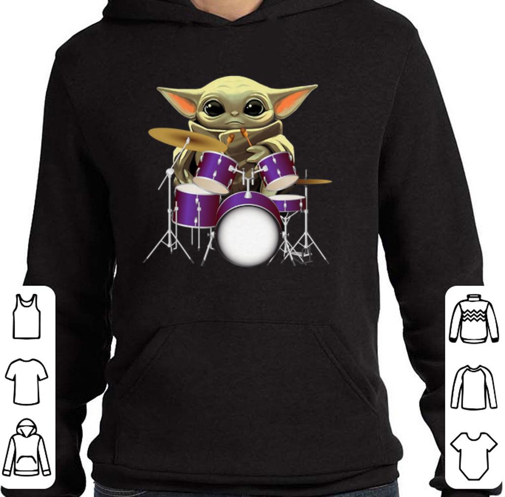 Funny Baby Yoda for drummers Star Wars Mandalorian shirt