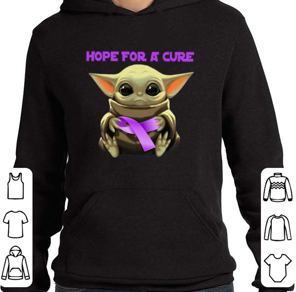 Funny Baby Yoda hope for a cure Alzheimer's Awareness shirt