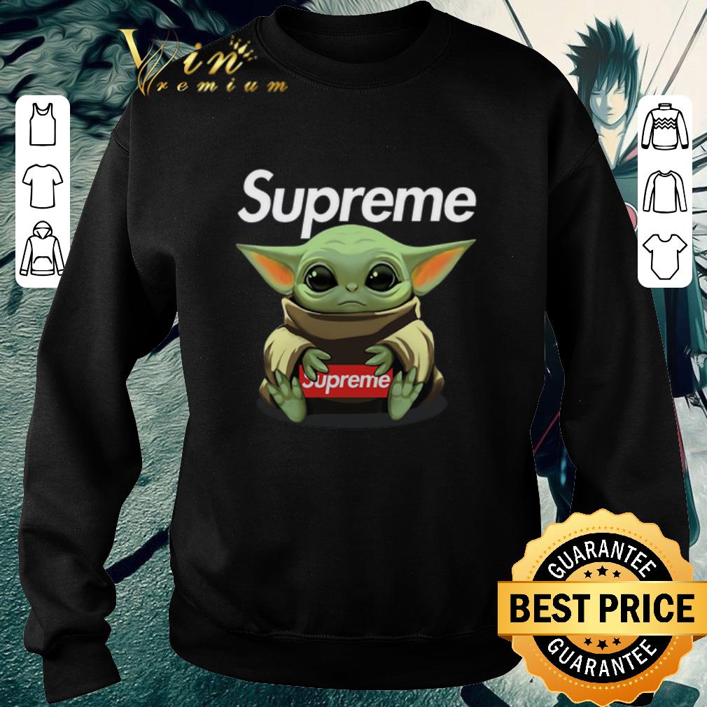 Funny Baby Yoda hug Supreme Star Wars shirt