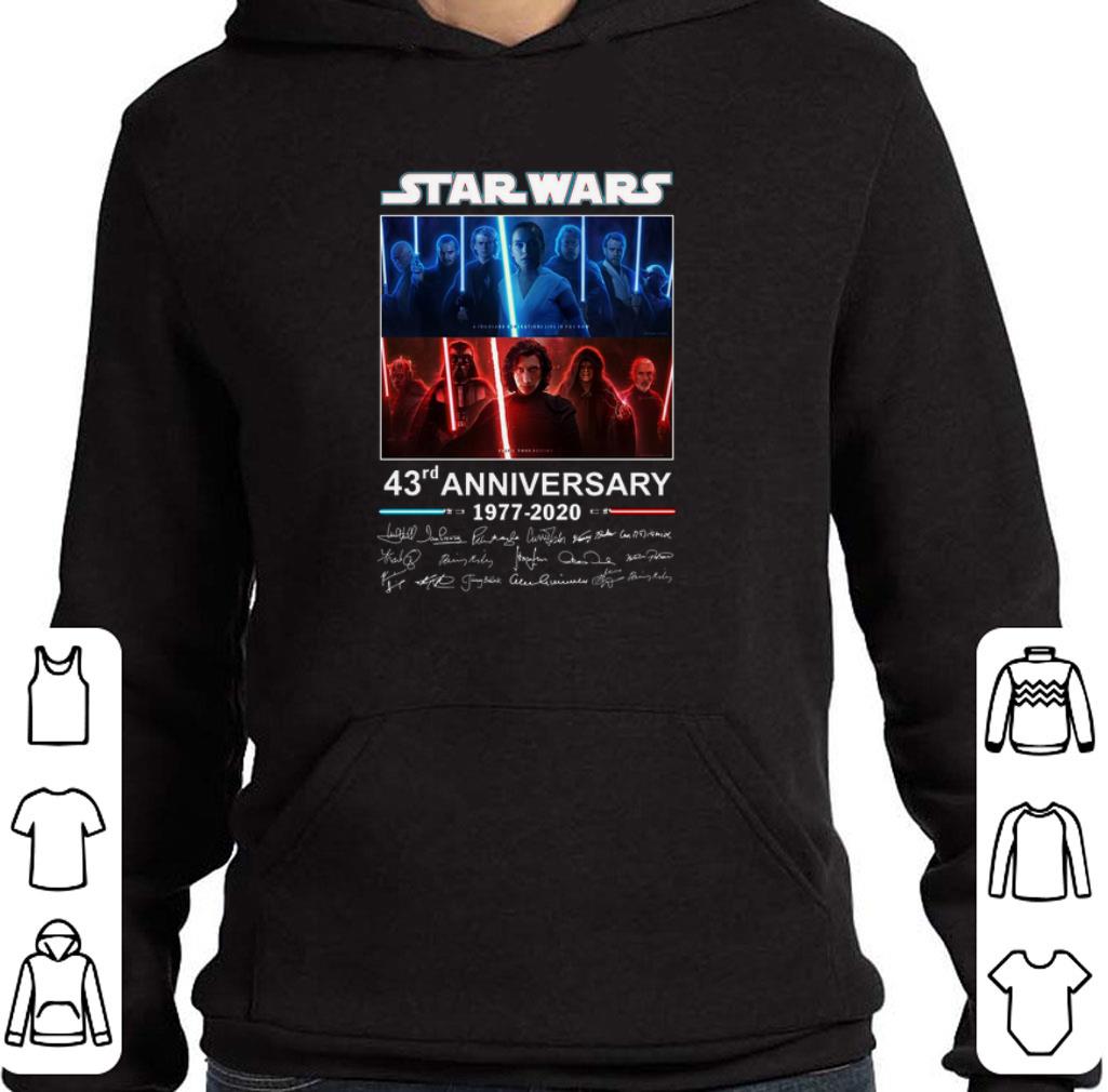 Funny all autographed Characters Star Wars 43rd anniversary 1977 2020 shirt
