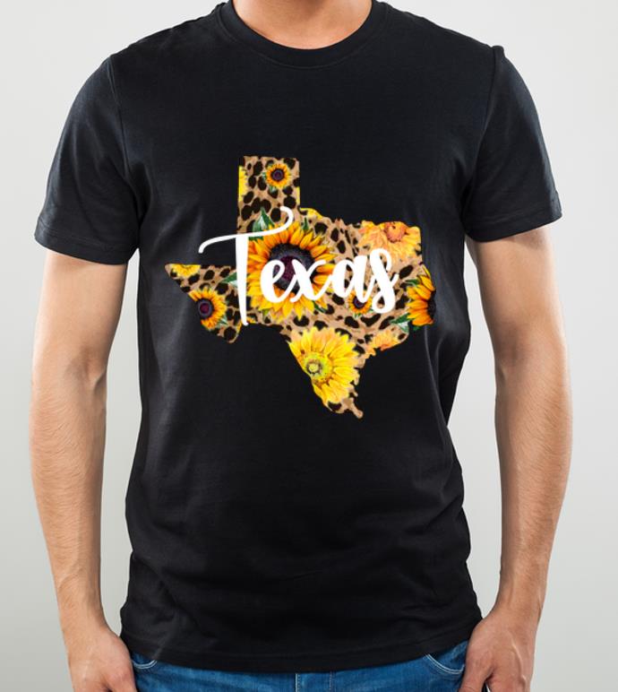 Great Texas Sunflower Wildflower State Map shirt
