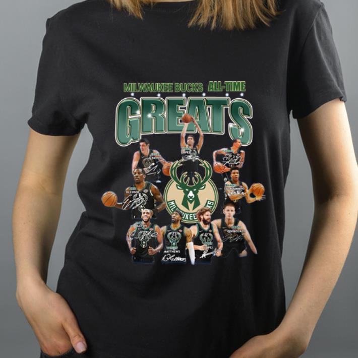 Hot Milwaukee Bucks All-time Greats NBA Players Team Signatures shirt