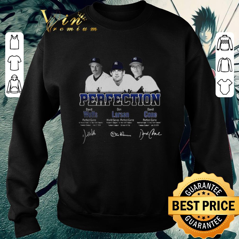 Hot Perfection David Wells Don Larsen David Cone Autographed shirt 5 Hot Perfection David Wells Don Larsen David Cone Autographed shirt
