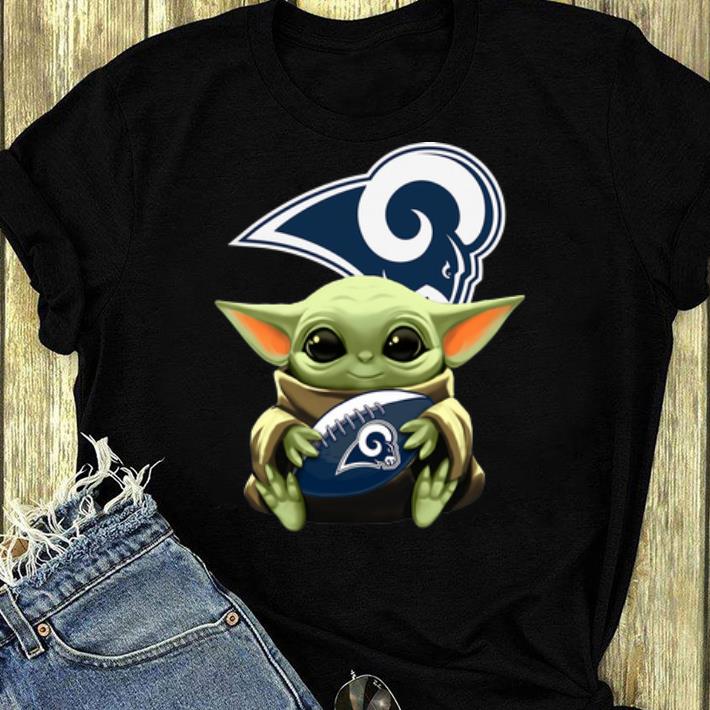 Hot Star Wars Baby Yoda Hug Los Angeles Rams shirt