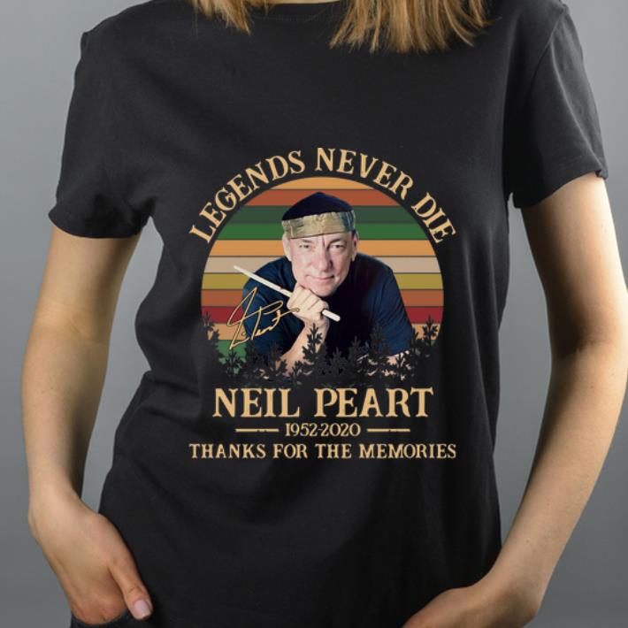 Nice Vintage Neil Peart Legends Never Die Thank You For The Memories shirt