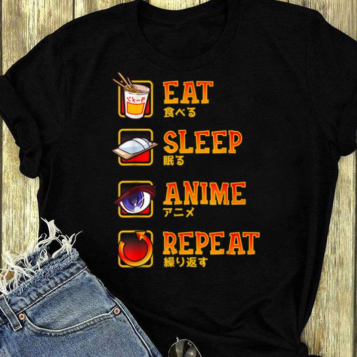 Official Eat Sleep Anime Repeat Ramen Manga Japanese shirt