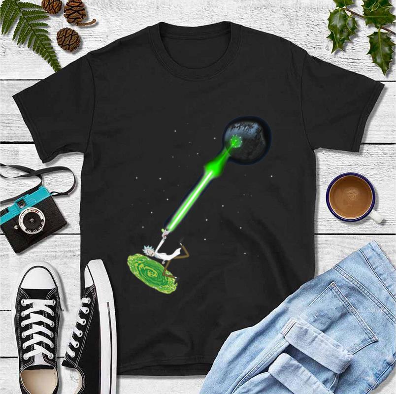 Original Star Wars Rick Sanchez Kamehameha Death Star shirt