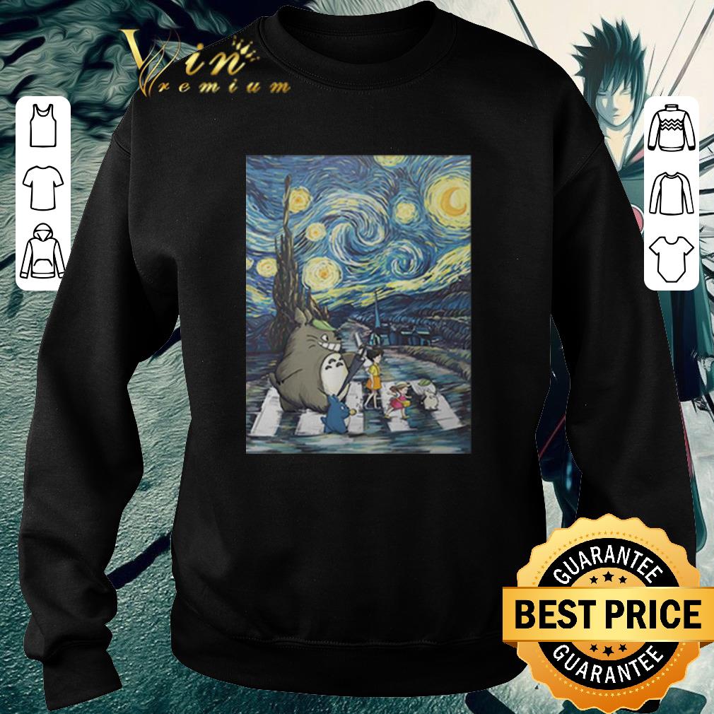 Original Studio Ghibli Friends And Starry Night Abbey Road Van Gogh shirt 5 Original Studio Ghibli Friends And Starry Night Abbey Road Van Gogh shirt