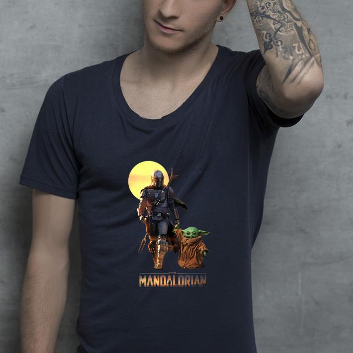 Original The Mandalorian And Baby Yoda Moon shirt