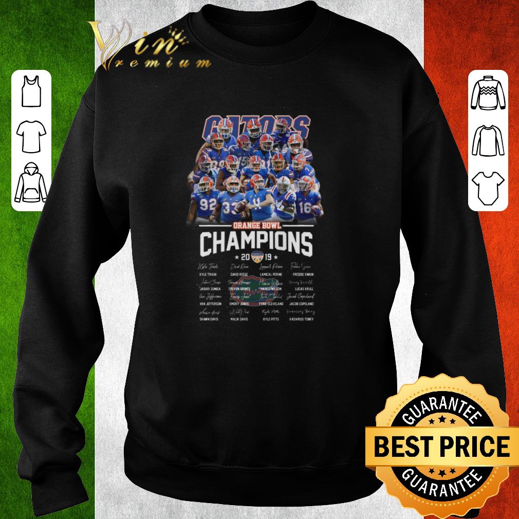 Premium Florida Gators Orange Bowl Champions 2019 all autographed shirt