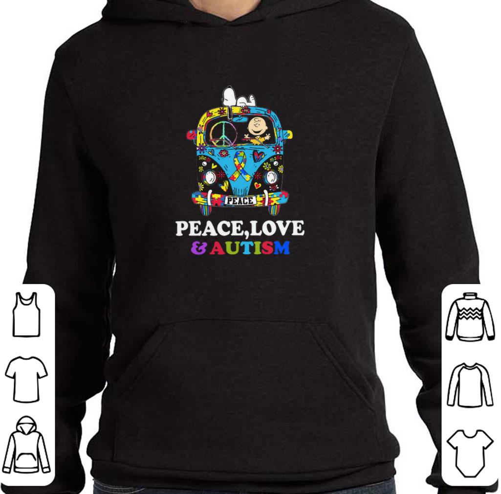 Premium Snoopy And Charlie Brown Peace Love Autism Awareness Hippie bus shirt 5 Premium Snoopy And Charlie Brown Peace Love Autism Awareness Hippie bus shirt
