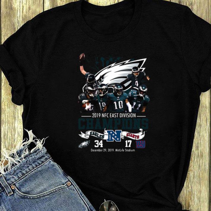 Pretty Philadelphia Eagles 2019 Nfc East Division Champions Eagles Vs Giants shirt