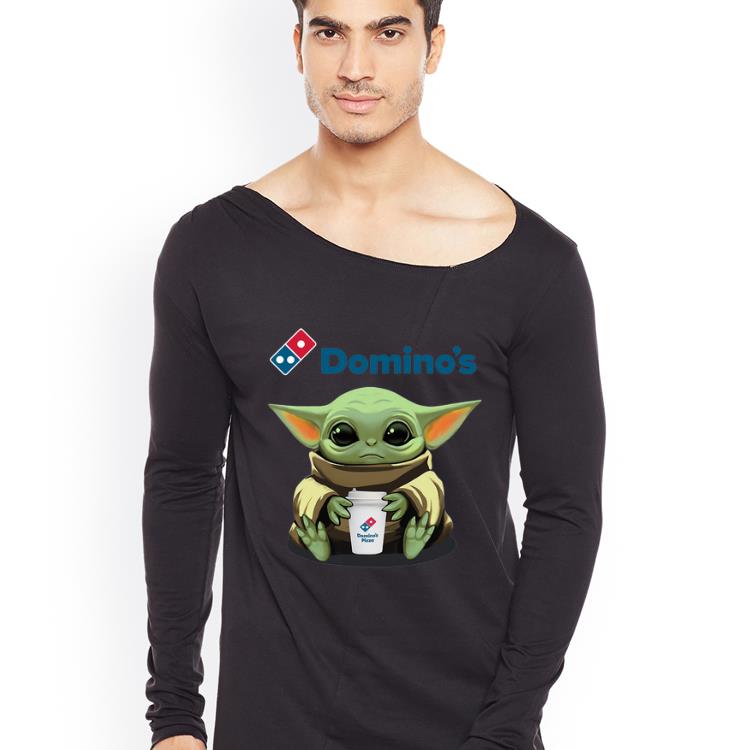 Pretty Star Wars Baby Yoda Hug Domino’s Pizza shirt