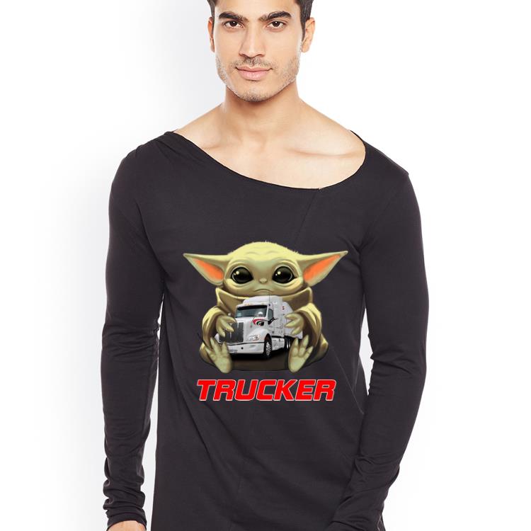 Pretty Star Wars Baby Yoda Hug Trucker shirt