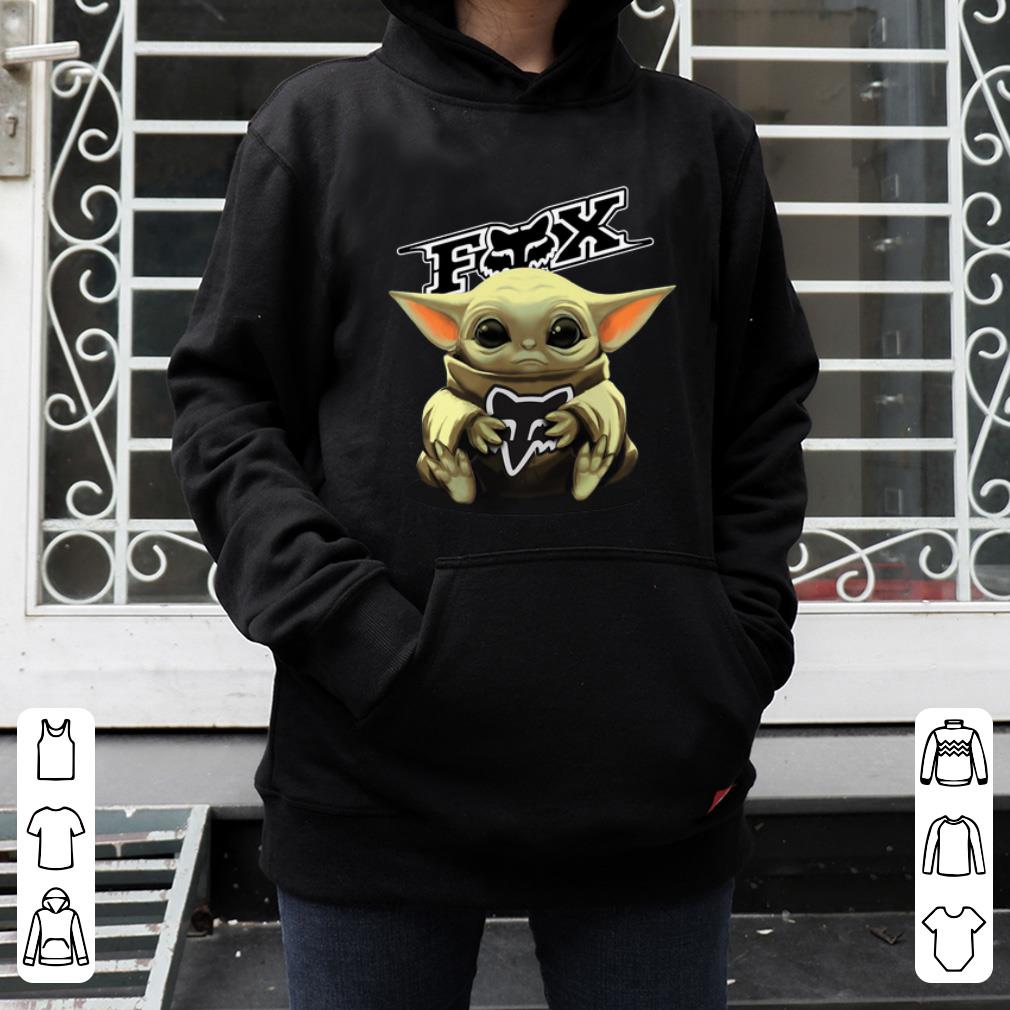 Top Baby Yoda hug Fox Racing shirt