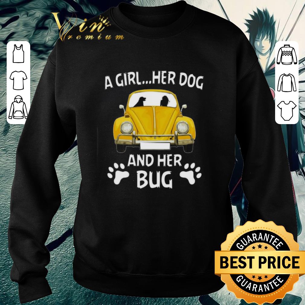 Awesome A girl her dog and her bug Volkswagen Beetle shirt