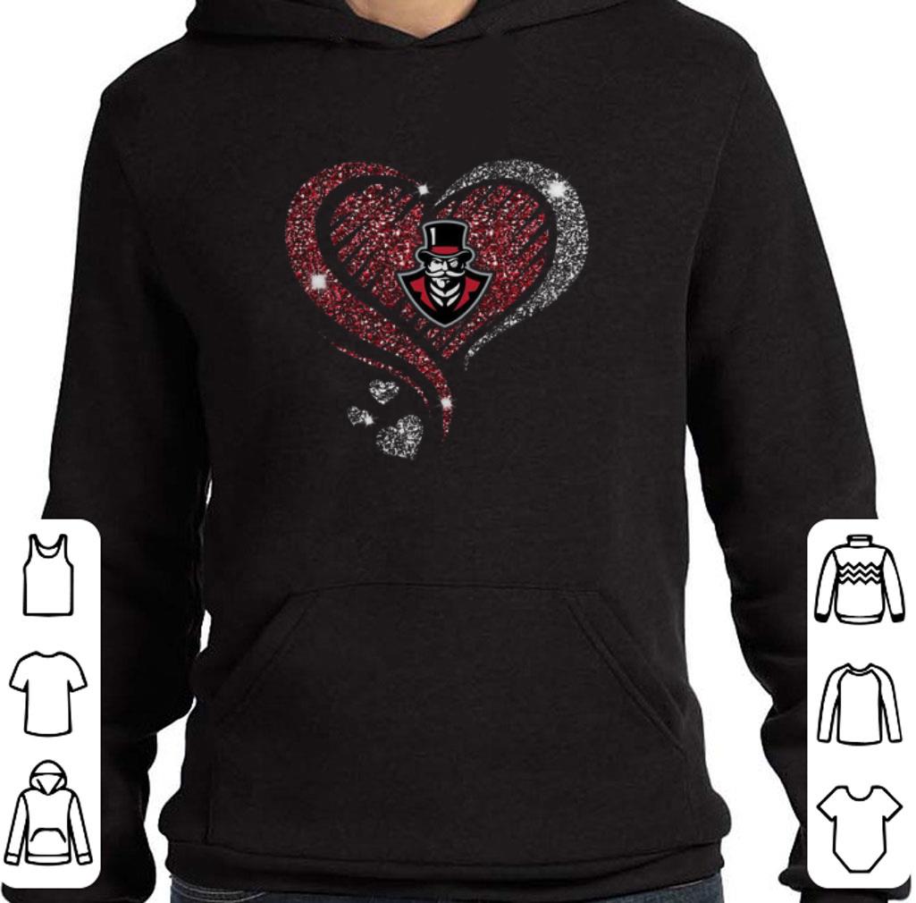 Awesome Diamond heart love Austin Peay Governors logo shirt