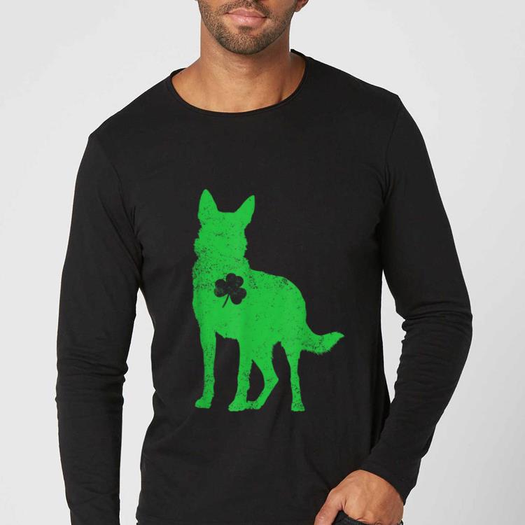 Awesome German Shepherd Irish Clover St Patrick Day Leprechaun Dog shirt