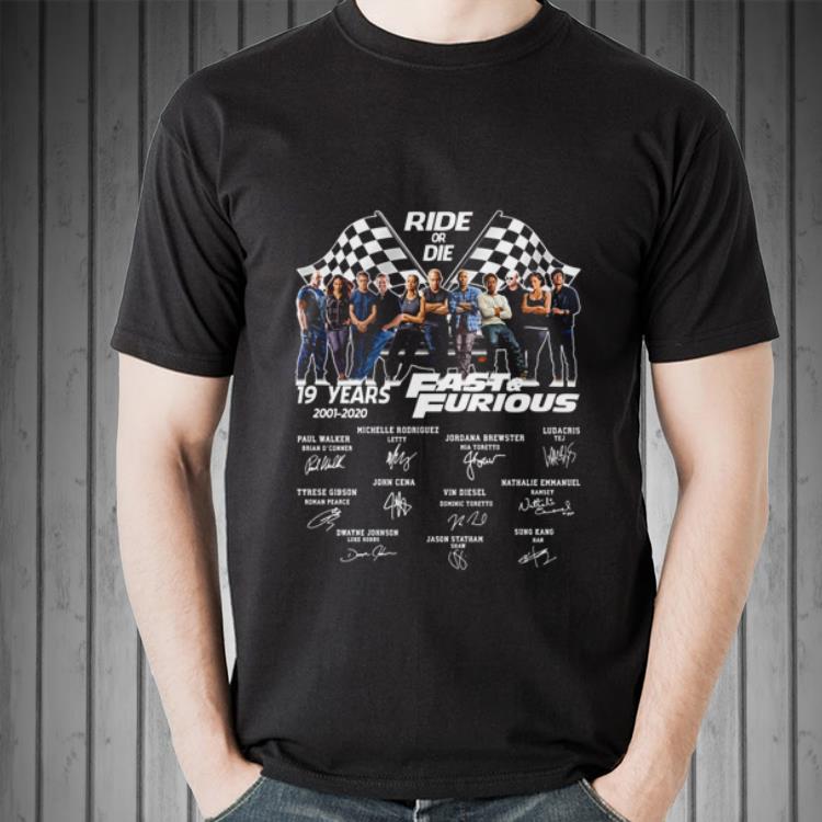 Awesome Ride of die 19 Years of Fast and Furious 2001-2020 signatures shirt 1 Awesome Ride of die 19 Years of Fast and Furious 2001-2020 signatures shirt 2