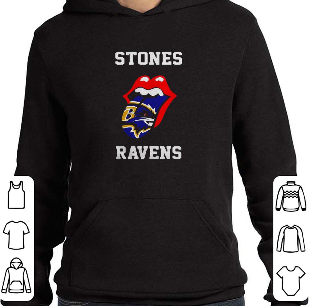 Awesome Rolling Stones Ravens and Baltimore Ravens logo shirt