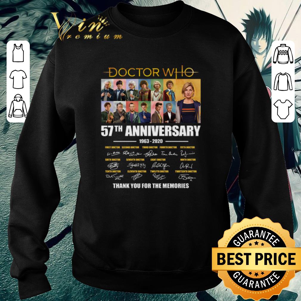 Funny Doctor Who 57th Anniversary 1963-2020 signed thank for memories shirt