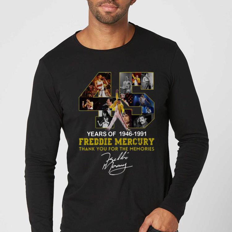 Great 45 Years Of Freddie Mercury 1964 – 1991 Signature shirt