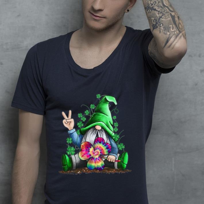 Great Hippie Gnomes Tie Dye Hippie Clover St Patrick's Day shirt