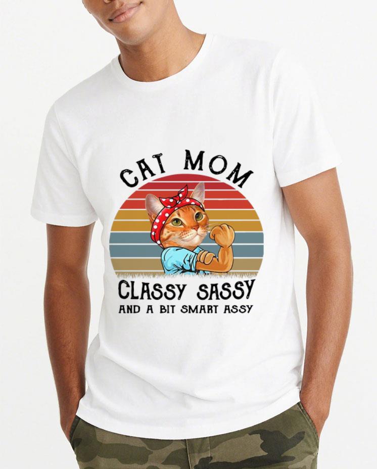 Great Vintage Cat Mom Classy Sassy And A Bit Smart Assy shirt