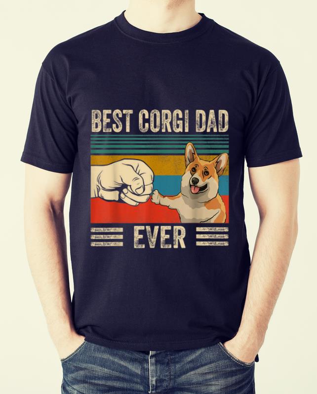 Hot Bump Fit Best Corgi Dad Ever Dog Lovers Vintage shirt 2