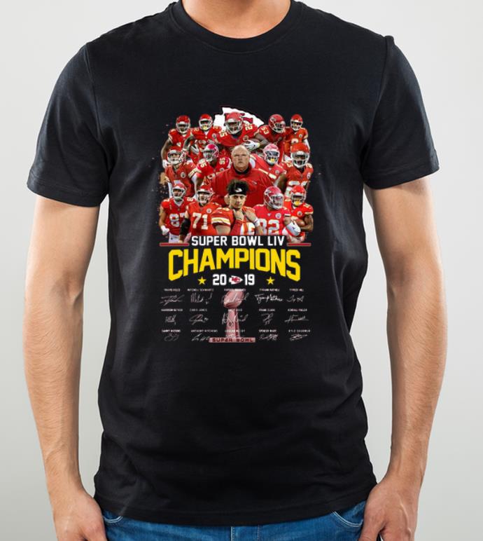 Hot Kansas City Chiefs Super Bowl LIV Champions 2019 Signatures shirt