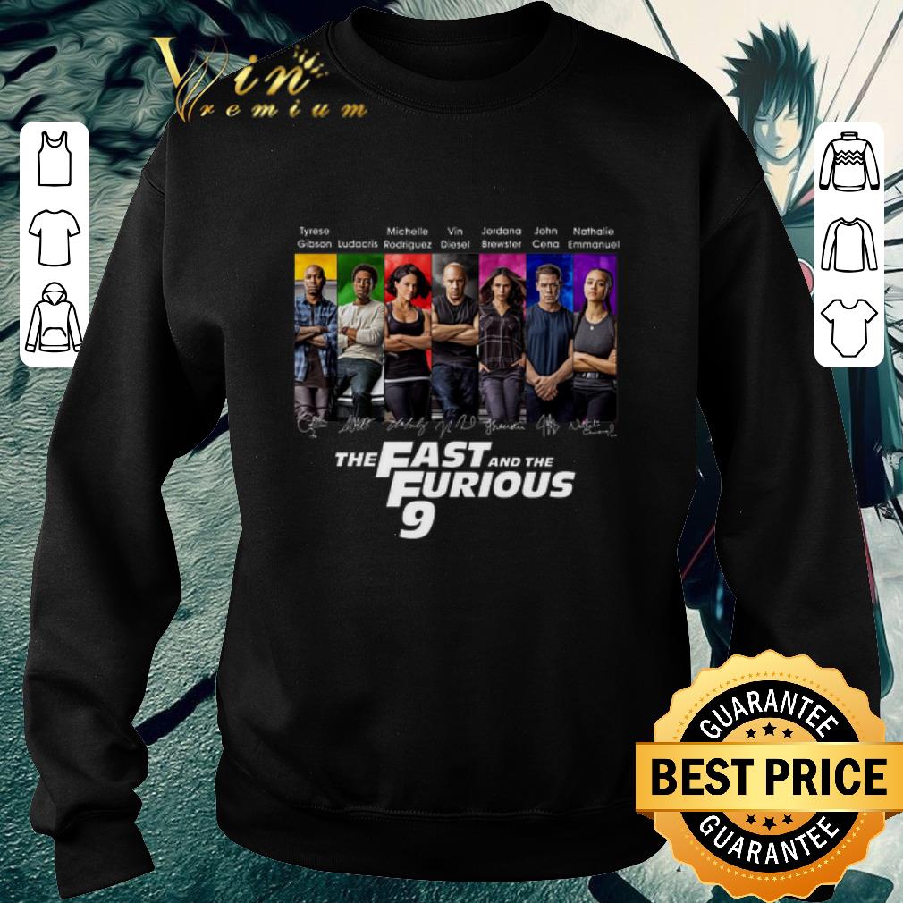Nice All character signatures The Fast And The Furious 9 shirt