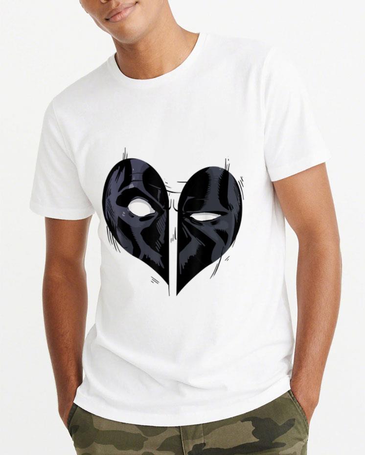 Nice Marvel Deadpool Heart Mask shirt