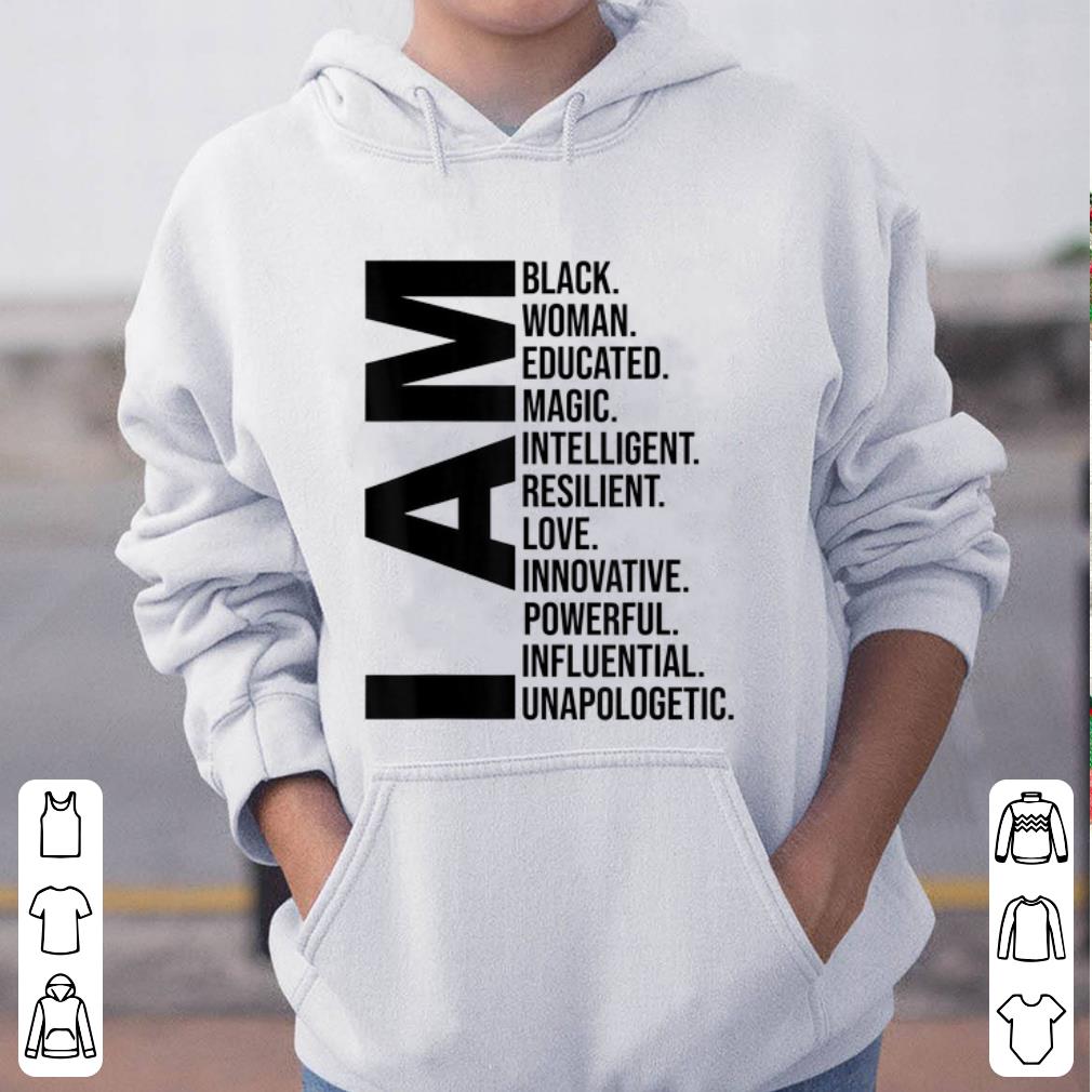 Official I Am Black Woman Educated Magic Black History Month shirt