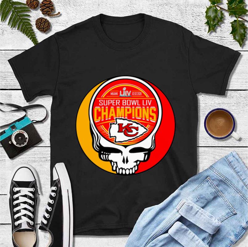 Official Kansas City Chiefs Super Bowl LIV Champions Skull shirt
