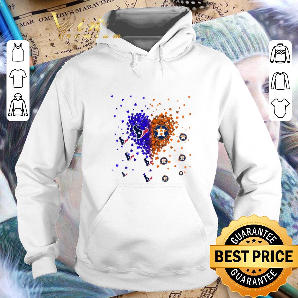 Official Love Houston Texans and Houston Astros Tiny Hearts Shape shirt