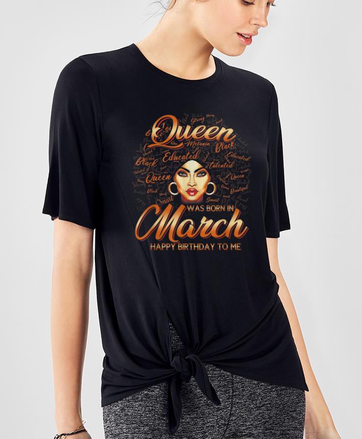 Official Pisces Girls Black Queen Was Born In March shirt