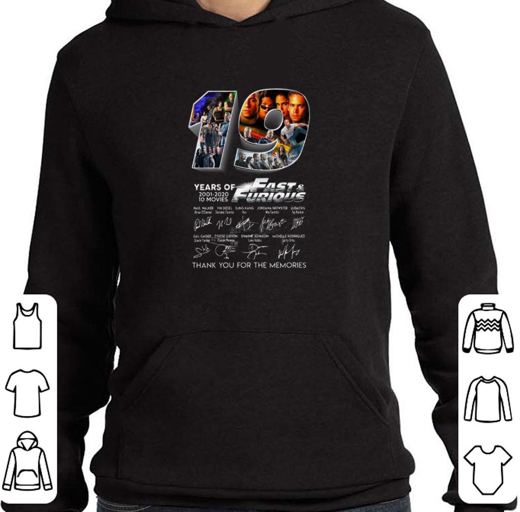 Official Thank you for the memories 19 years of Fast & Furious signatures shirt